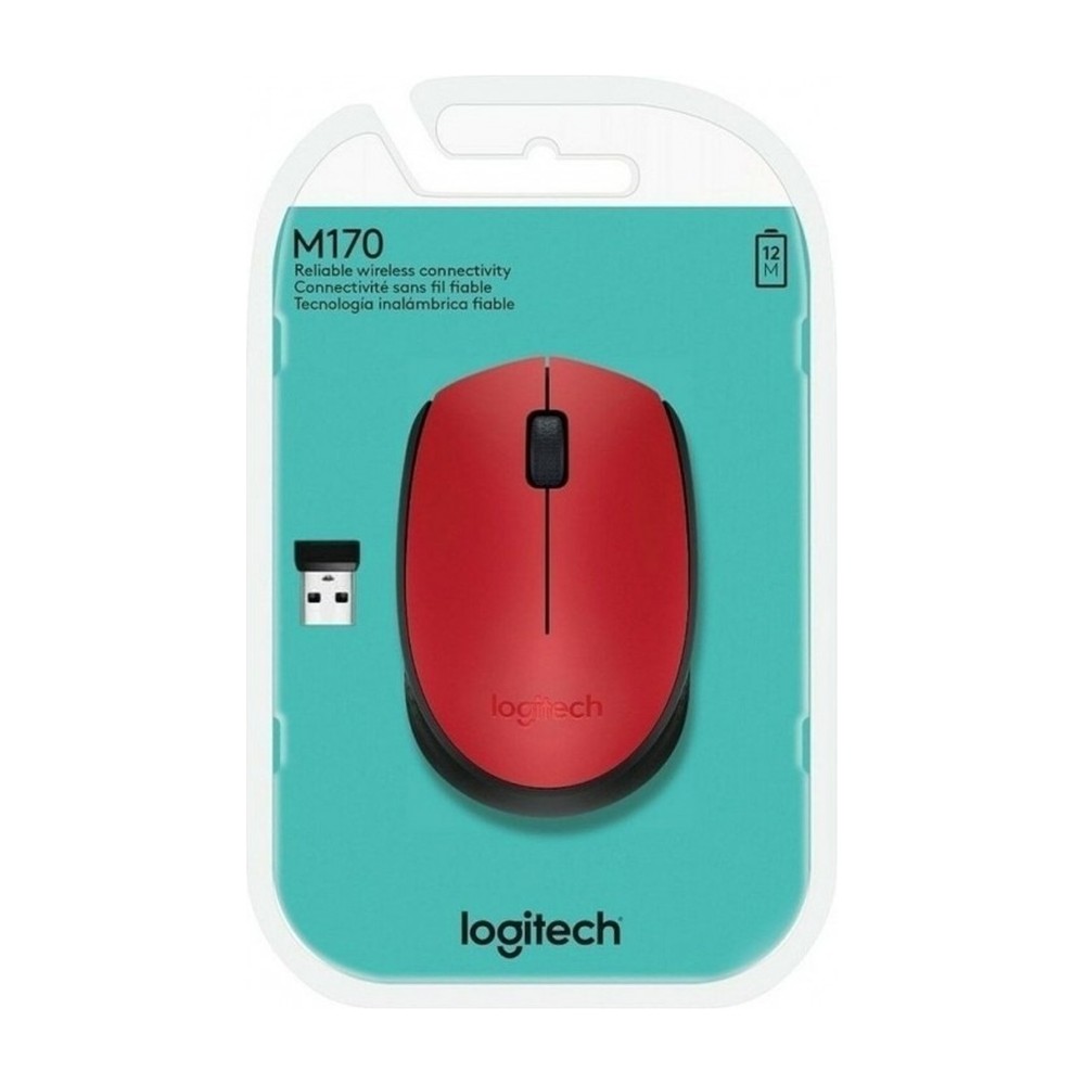 Mouse LOGITECH M170 Wireless USB Rojo