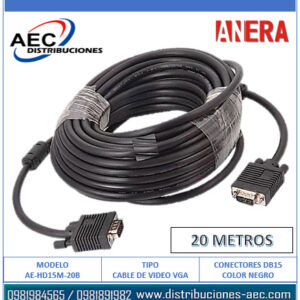 Cable ANERA VGA 20 Metros