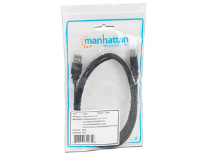 Cable MANHATTAN para impresora USB 2.0 blindado 1.8 Metros
