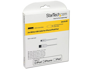 Cable MANHATTAN para Phone Lightning 8 pines 1 metro Blanco