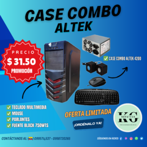 Case Combo ALTEK PC 4200 rojo
