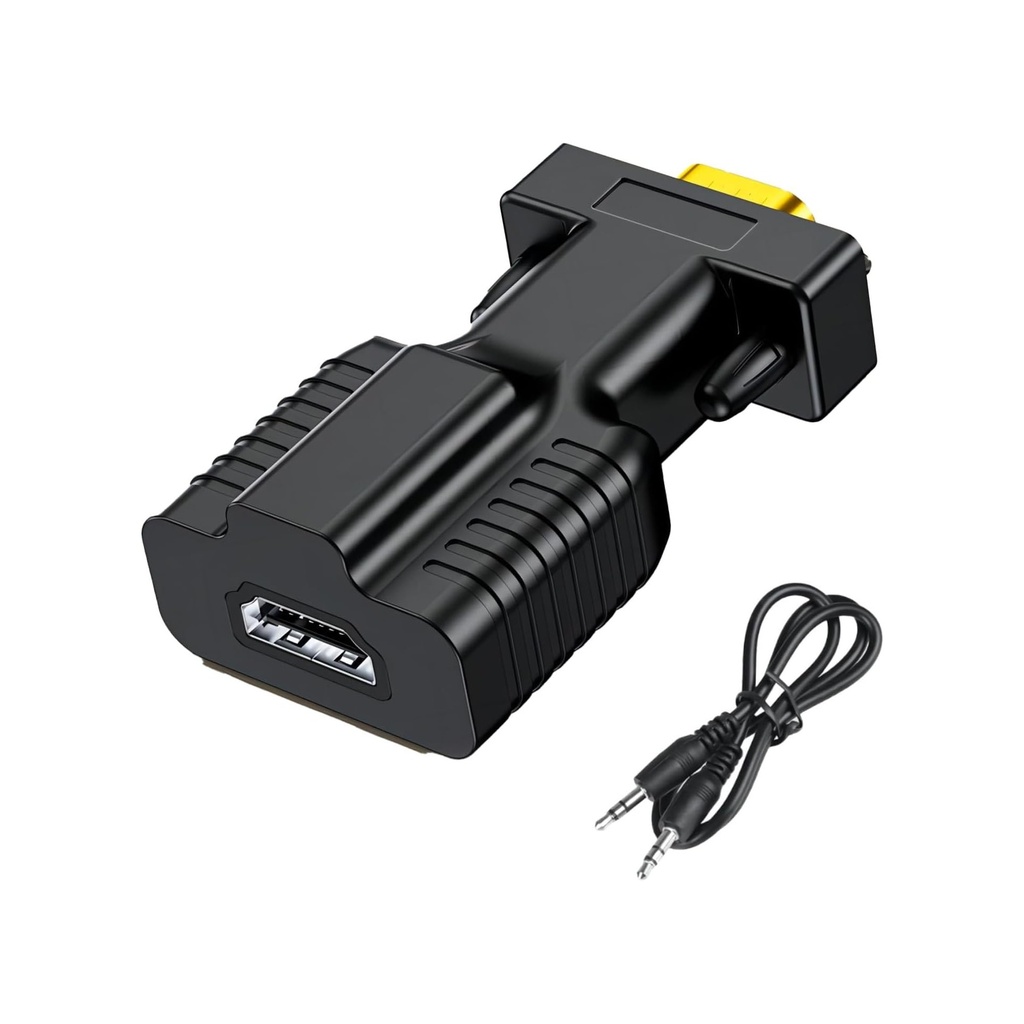Convertidor ANERA VGA a HDMI + Audio Black