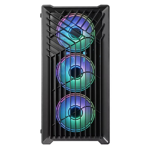 Case MARVO Torre media 2 ventilador Negro