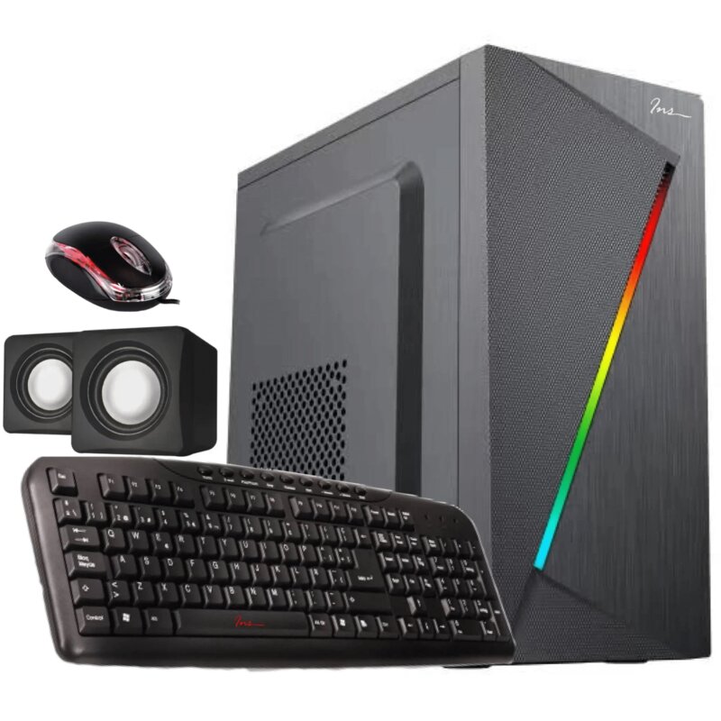 Case QUASAD Combo C3151T + Teclado Parl. Mouse Black