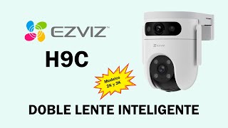 Camara EZVIZ H9C 2K Y 2K Exterior Doble  Lente V. NOC. Color Audio BI hasta 512GB  D. Activa