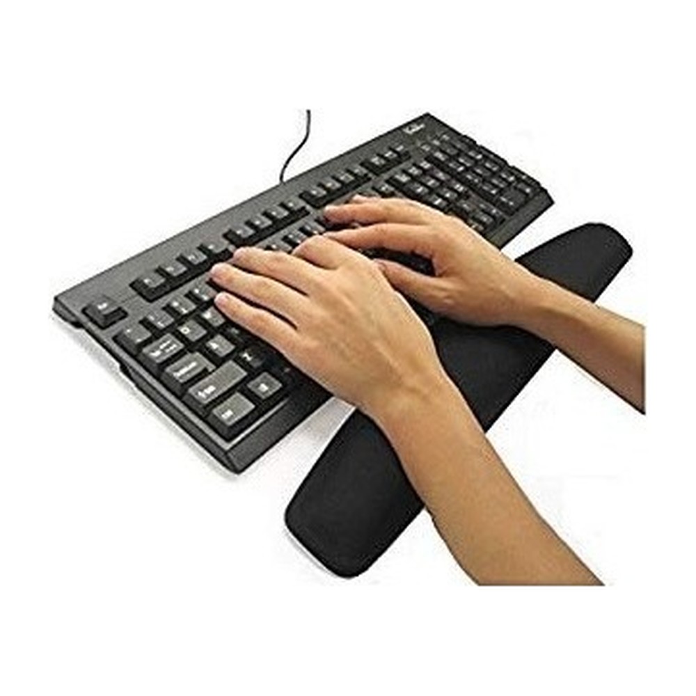 Pad Mouse ARGOM Reposamuñecas de Gel 360 para Teclado Black