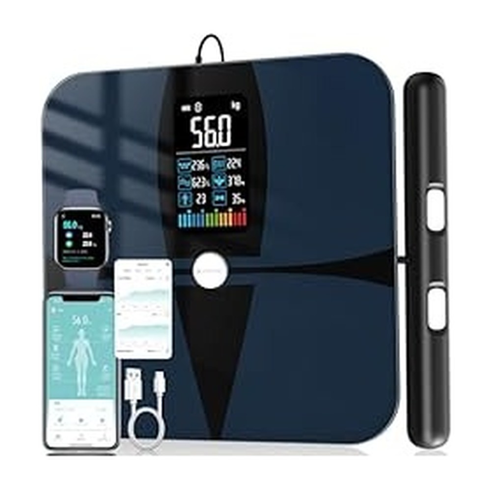 Etekcity Bascula Digital de Peso y Grasa Corporal, FITBIT inteligente de Bano Bluetooth 400 Libras