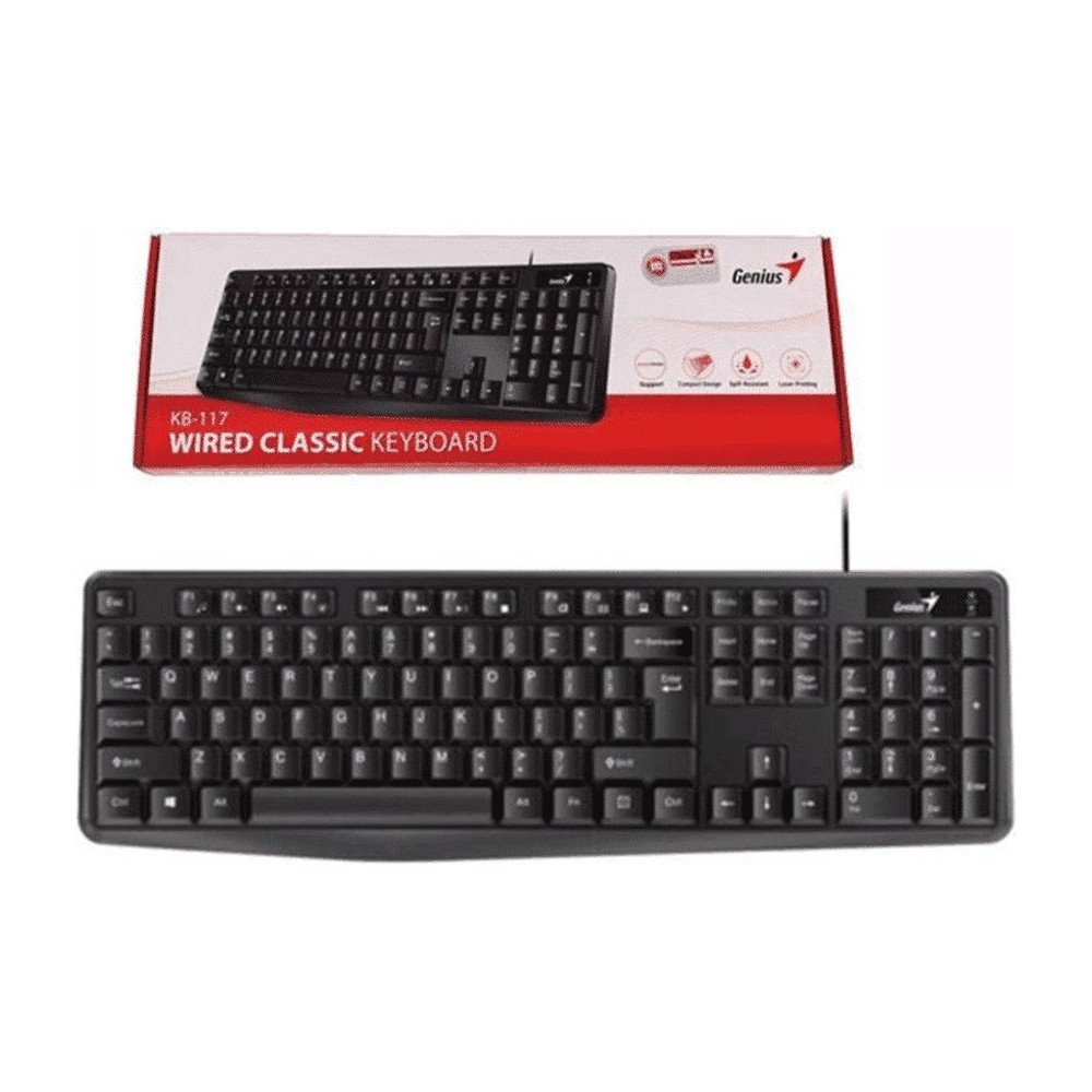 Teclado GENIUS KB-117 USB Negro