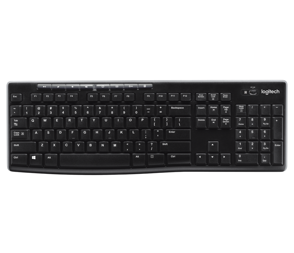 Teclado LOGITECH K270 Wireless USB Black