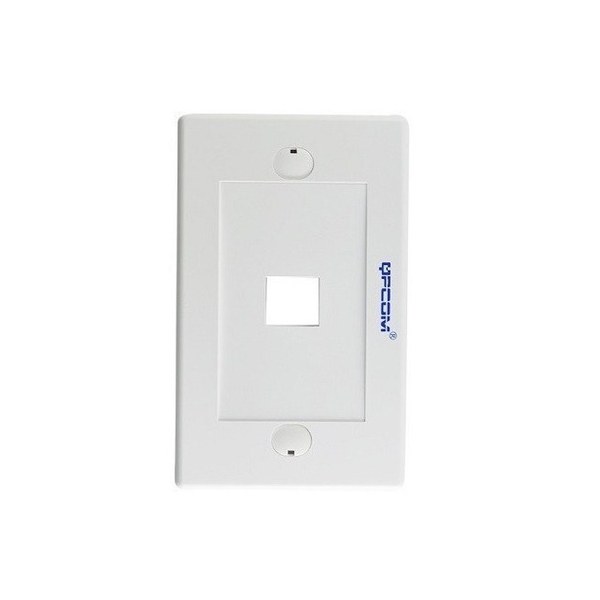 Face Plate QPCOM QP-317H1WH 1 puerto