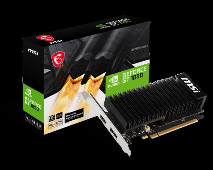 Tarjeta de Video MSI Geforce GT 1030 LP 4GB DDR4 12 DirectX 3.0 PCI-E DisplayPort HDMI