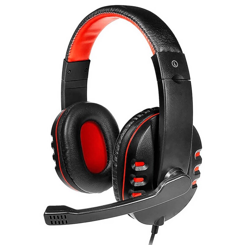 Audifono  ARGOM ARG-HS-0063 Dynamic Stereo con Mirofono Negro-Rojo USB 2.0