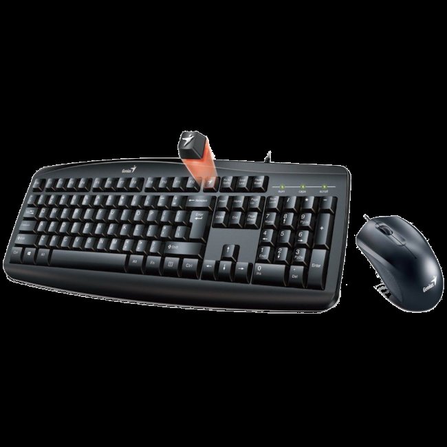 Teclado y Mouse GENIUS KM-200 alambrico Black