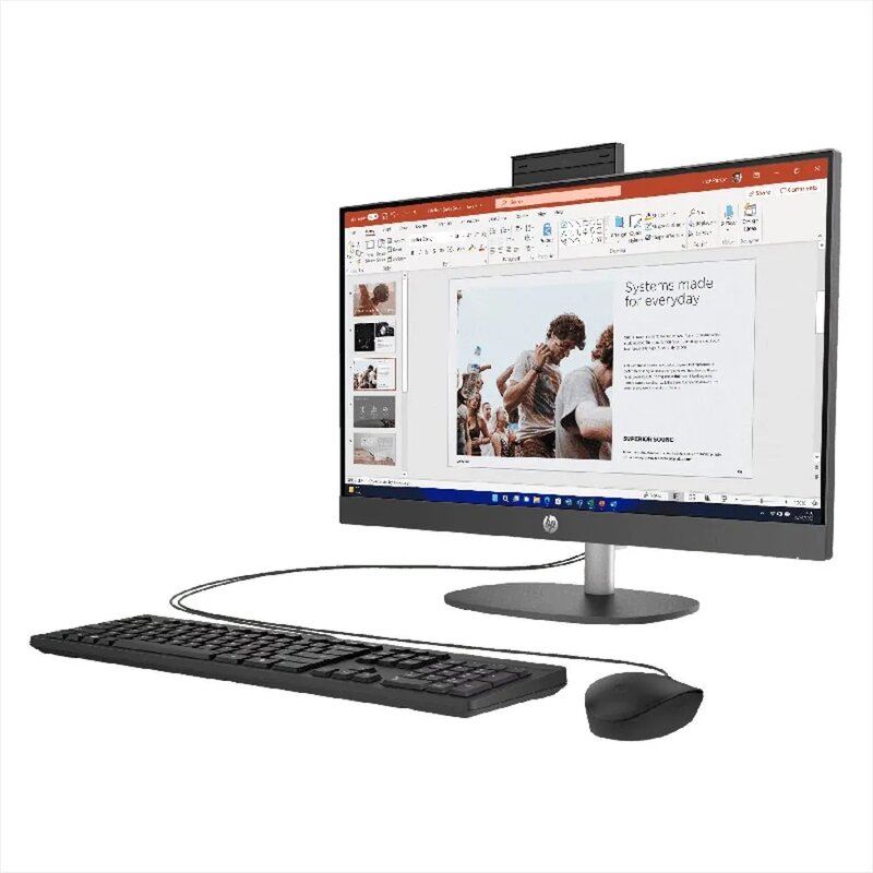 Computadora Todo En Uno 24-cr0253la AIO HP AMD Ryzen5 7520 8GB SSD 512GB 23.8" Black