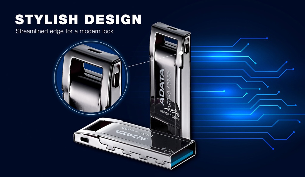 Memory Flash ADATA UR340 128GB 3.2 Plateado