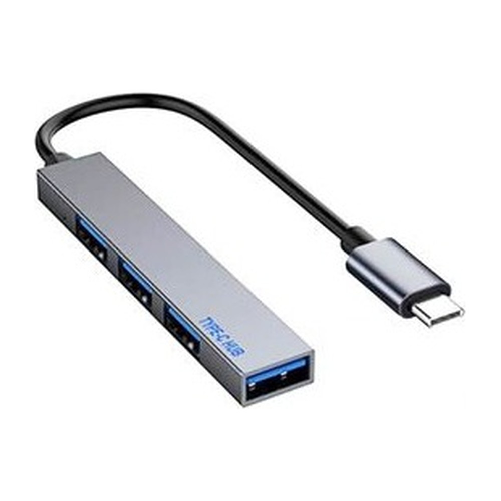 Hub Gen. TYPE C to 4USB 3.0 plateado