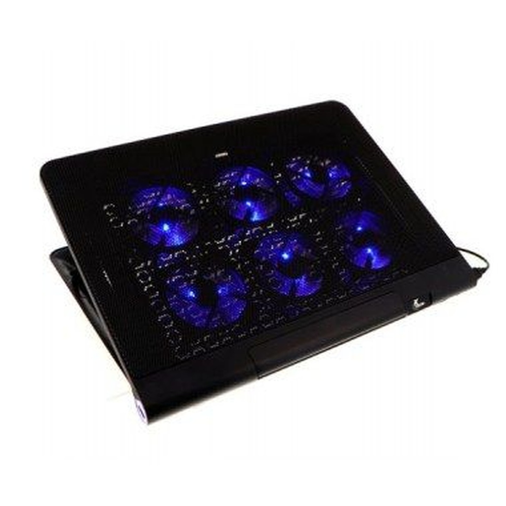 Base de Ventilacion XTECH GAMING XTA161  6 Blue Led Fans 2USB Ports 15.6"-17"