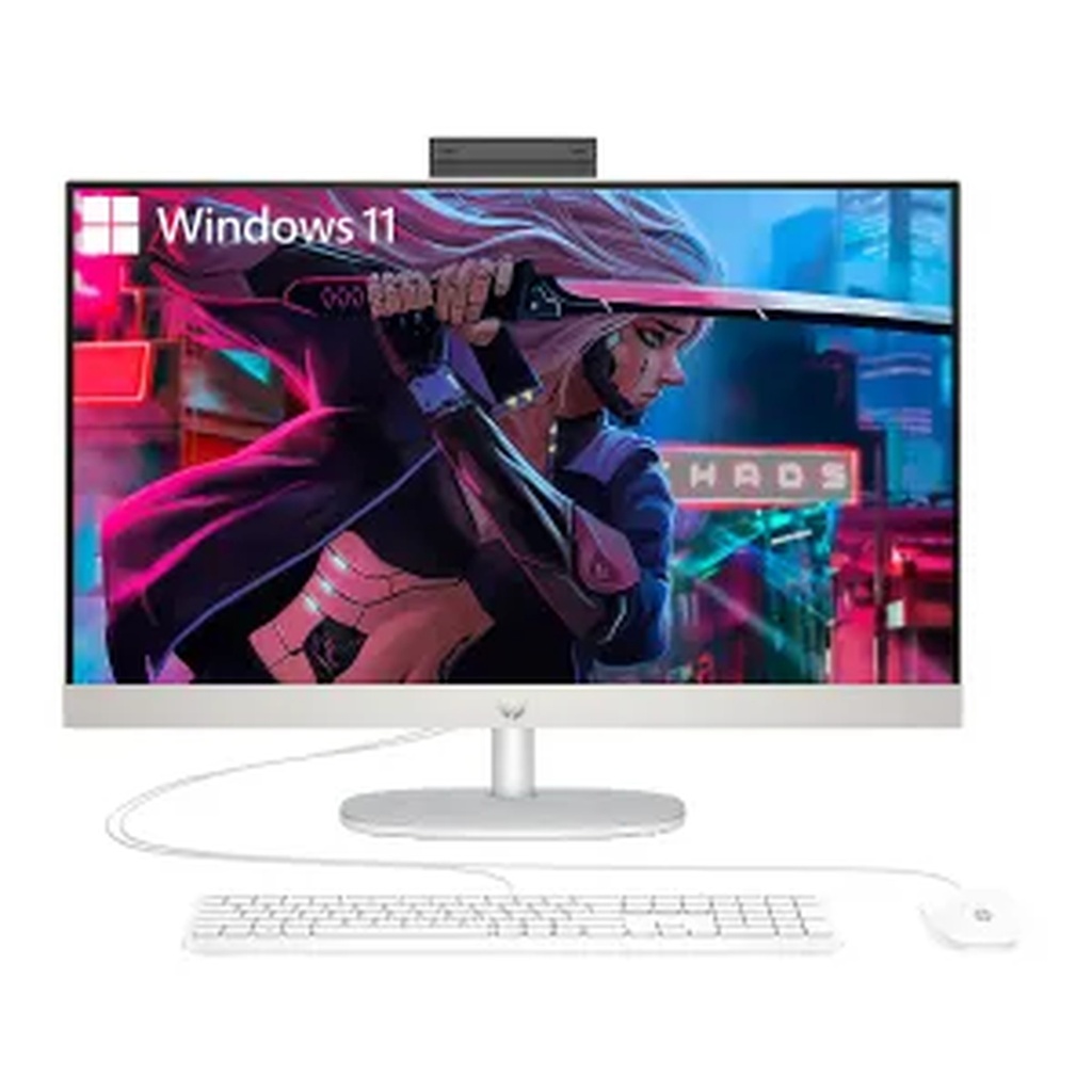 Computadora Todo en Uno HP AIO 27-cr0273la AMD Ryzen 7 7730 16GB RAM DDR4 3200Mhz SODIM SSD 512GB Pantalla 27" FHD White