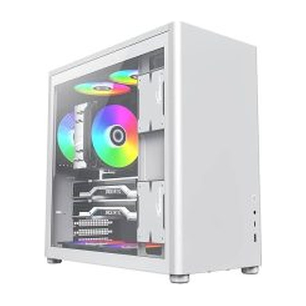 Case AZZA Figther AZ-290 Gaming vidrio templado 7slots 4 ventiladores 2USB2.0 y 1 USB 3.0 RGB