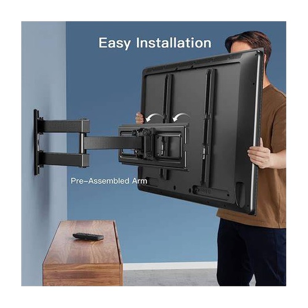WALL MOUNT FOR TV ARGOM 60Inch a 120Inch HEAVY - DUTY - TILT DOUBLE ARM 900X600 NEGRO