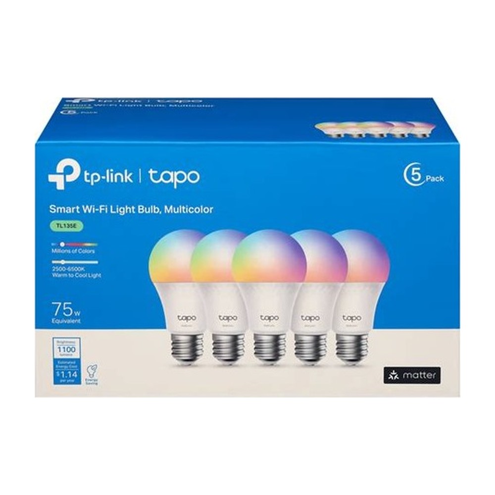 FOCO INTELIGENTE TP-LINK TAPO SMART WIFI LIGHT MULTICOLOR 1055 LUM. CONTROL POR VOZ (2 PACK)