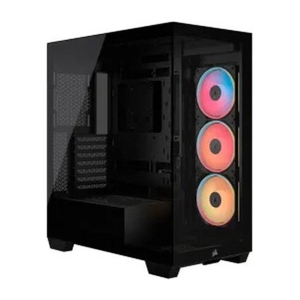 CASE CORSAIR ATX TRIPLE CAMARA ARGB AIR 5400 Tempered Glass 2USB3.2 HD-Audio Mid-Tower Black