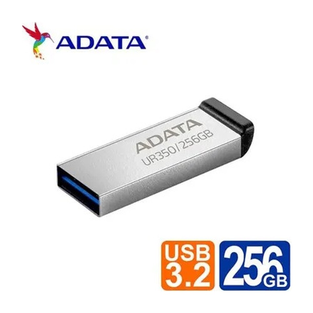 FLASH MEMORY ADATA 256GB UR350 USB3.2 BLACK