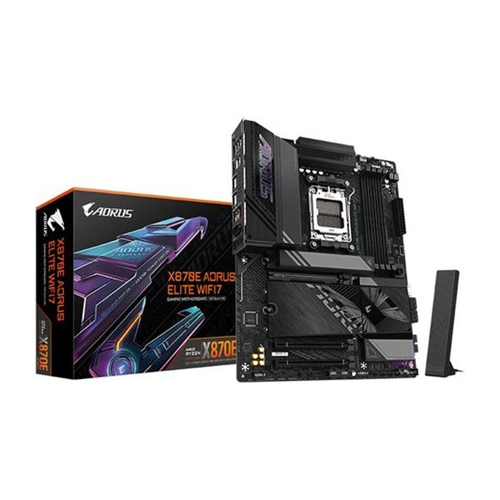 MBO GIGABYTE X870 AORUS ELITE X3D ICE WIFI7 AMD AM5 7-9000 4DDR5 HDMI 4M.2 10USB PCIe5.0 ATX