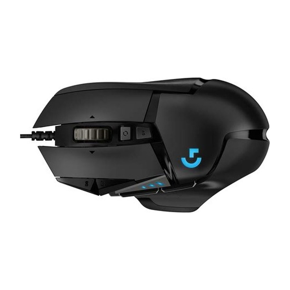 MOUSE LOGITECH GAMING G502 NEGRO HERO 16K G-HUB PESO AJUSTABLE RGB LIGHTSYNC USB ALAMBRICO