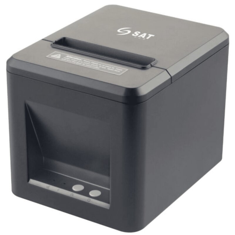 Impresora SAT Termica 38T USE 58mm 300mm-s 203DPI con CORTADOR USB Serial Ethernet 1D 2D Negro