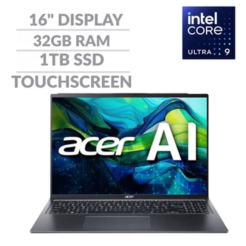 Computadora Portatil ACER Aspira Intel Core Ultra 9 32GB RAM 1TB SSD NVMe pantalla Wuxga 14"