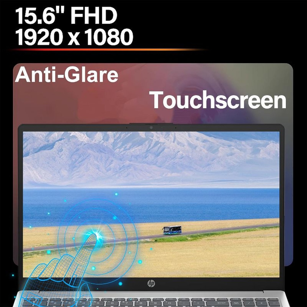 Computadora Portatil HP 15-FC0025WM AMD Ryzen5 7520 8gb 1TB Touchscreen 15.6" Silver