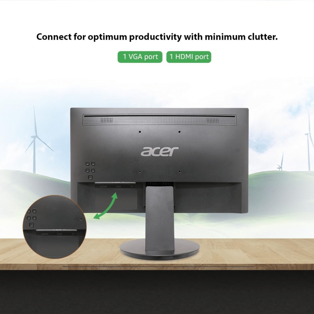 Monitor ACER 19.5Inch K202Q HD - 1600X900 6ms GTG 200 Nit Black
