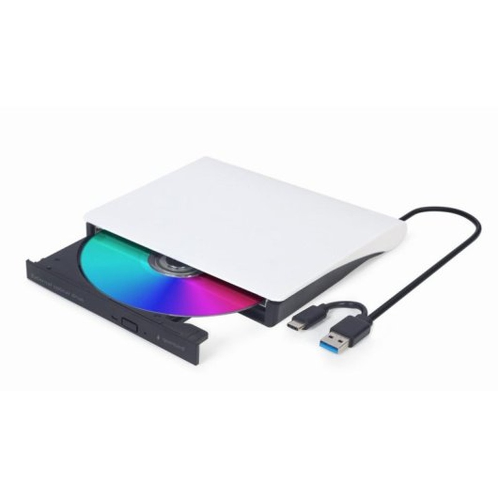 Lector DVD-RW Externo POP-UP-USB 3.0 Y USB Tipo C NEGRO/DC