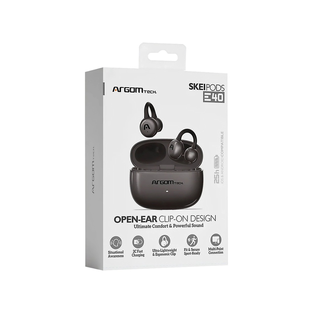 Audifono Argom Skeypods E40 Oper-Ear Clip-on Design TWS USB-C