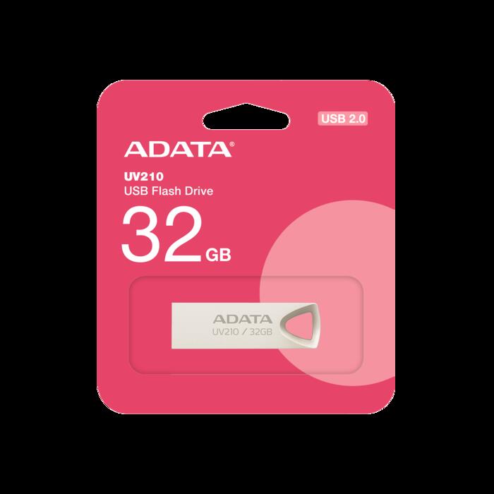 Memory Flash ADATA UV210 32GB metal USB 2.0 Silver