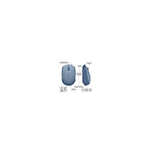 [00055400] Mouse LOGITECH M170 Wireless USB Blue Gray