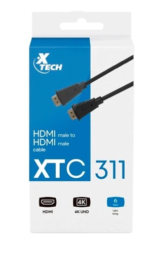 [00054506] Cable HDMI a HDMI XTECH XTC-311  1.8 Mts.