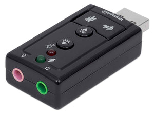 [00054548] Adaptador de audio MANHATTAN USB 2.0 3D 7.1 Negro