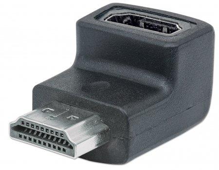 [00005123] Adaptador MANHATTAN HDMI H M 90° arriba Negro