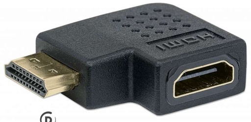 [00005124] Adaptador MANHATTAN HDMI H M 90° Derecha Negro