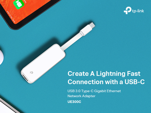 [00054246] Adaptador TP-LINK UE300C USB 3.0 Type C to RJ45 Gigabit Blanco