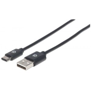 [00055160] Cable MANHATTAN USB-C 2.0 Blindado CM CM 2 Metros Negro