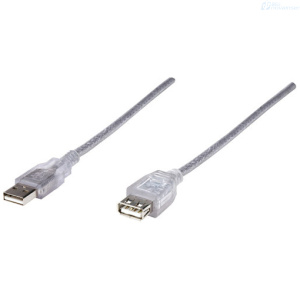 [00054716] Cable USB 2.0 MANHATTAN Blindado AM-AM 0.5 MTS Negro