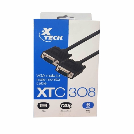 [00054319] Cable XTECH XTC308 VGA monitor 1.8mts