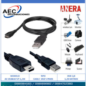 [00056016] Cable USB a Mini USB 5p