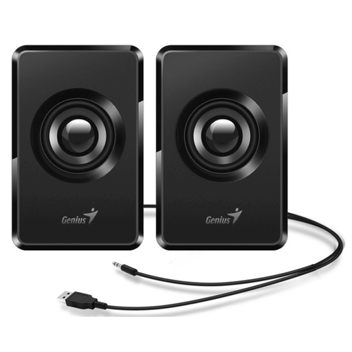 [00055908] Parlante GENIUS SP-U125 3W USB E. Audio 3.5MM Conector Black Blue