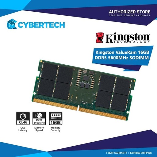 [00056175] Memoria de Portatil SO-DIMM KINGSTON DDR5-5600 16GB CL46