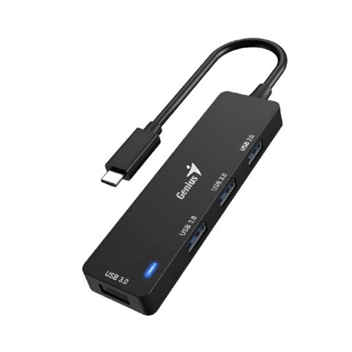 [00056222] Hub GENIUS UH-400 USB Tipo C a 4 puertos USB-A 3.0 WIN /MAC /OS 13.5 Androide /Apple IO