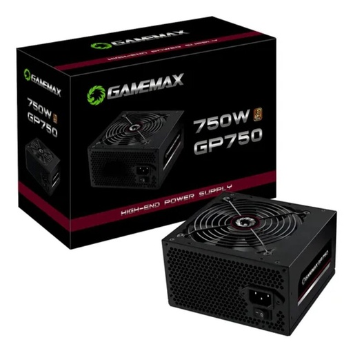 [00056344] Fuente de Poder GAMEMAX GP-750 750W 24P-8PIN 110-240V 80 Plus Bronce